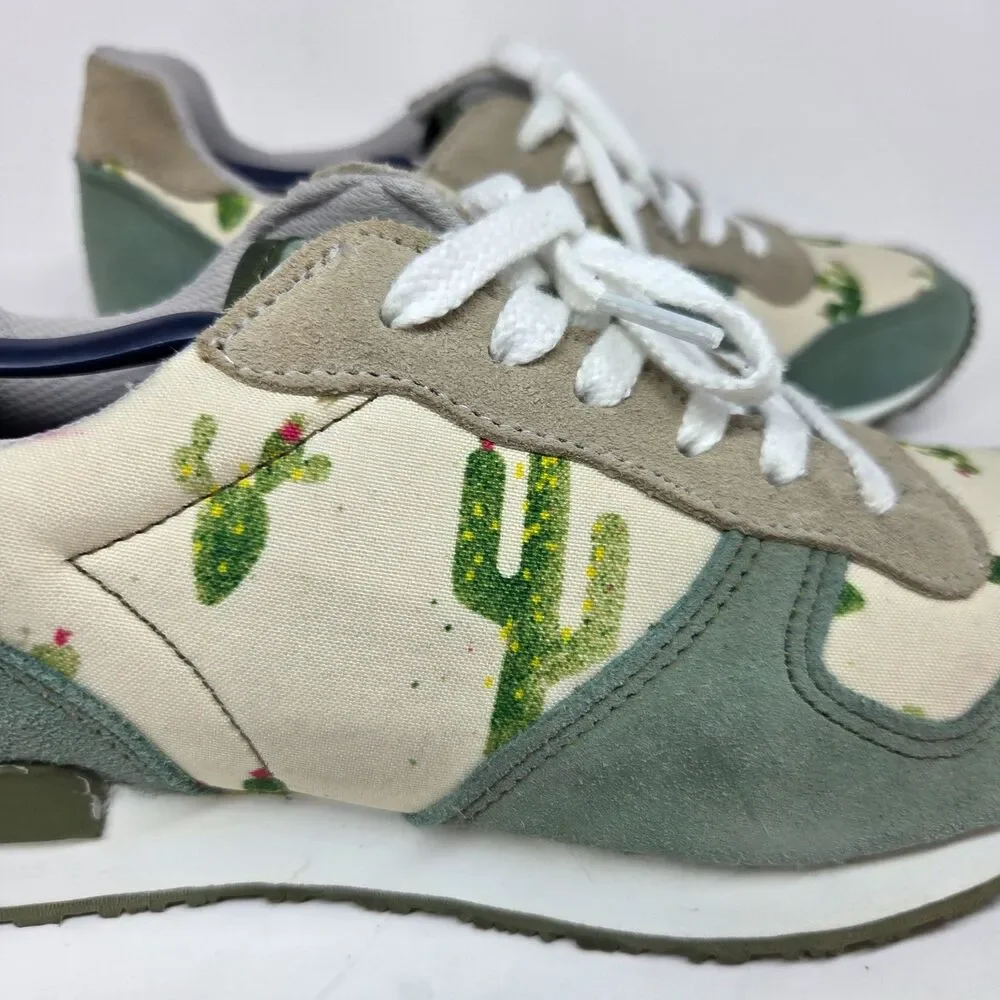 Inkkas Prickly Jogger Multicolor Green Cactus Athletic Shoes Mens 10 -Womens 12